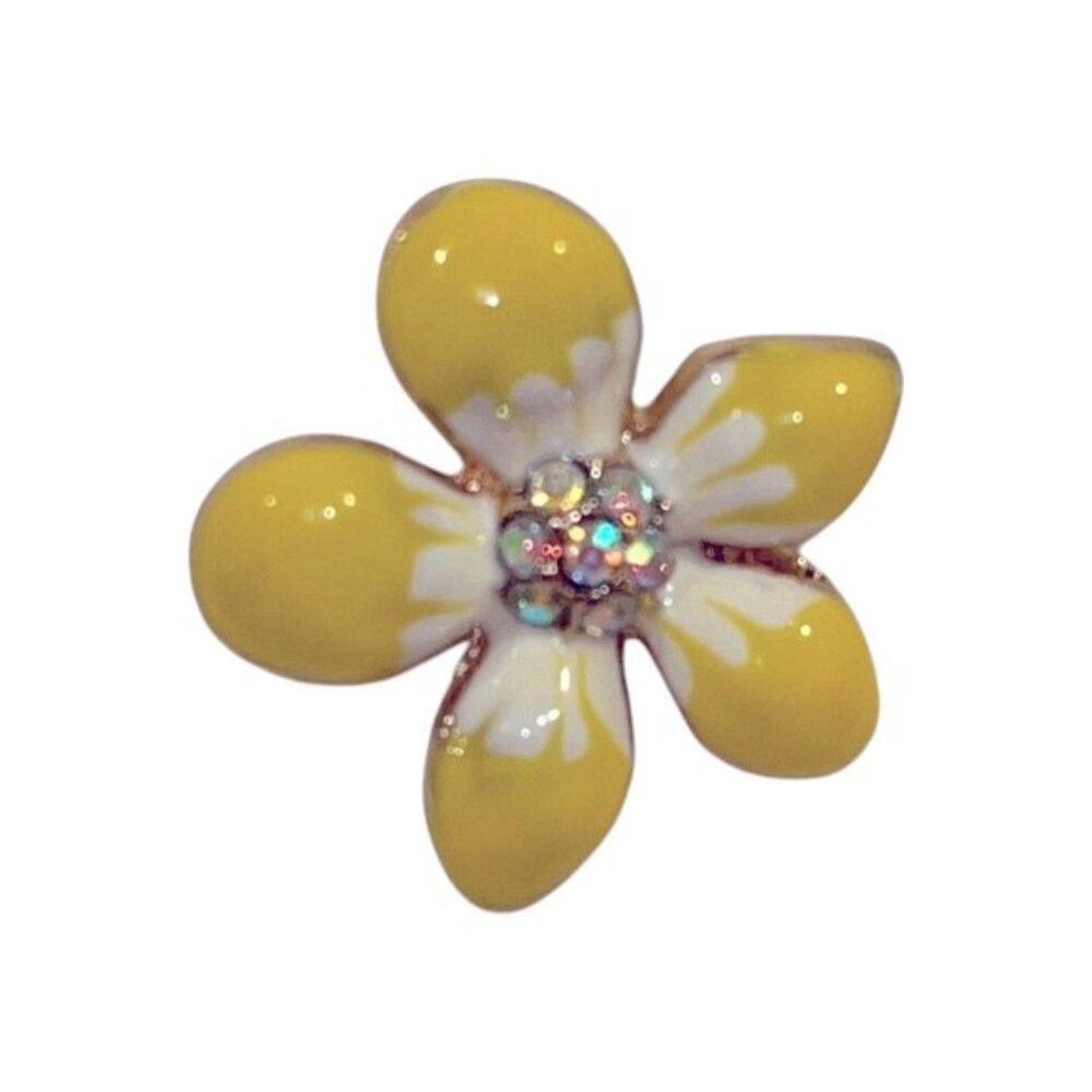 Betsey Johnson Y2K VINTAGE Secret Garden Yellow Flower Earrings